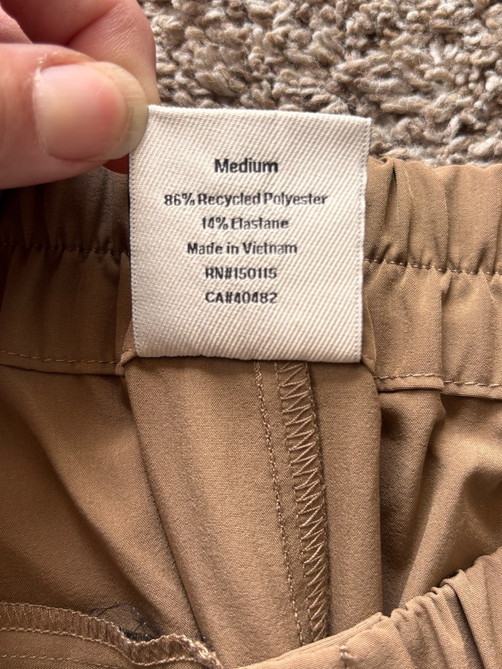Varley Kayson Wide leg Pant Trousers Camel soft flex material Medium - Picture 8 of 11